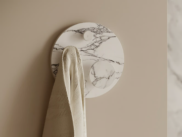 ARO LARGE ARABESCATO - Wall-mounted marble coat rack by Maami Home - view 2